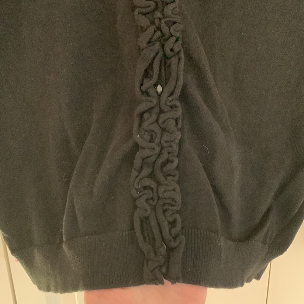 Loft black button down sweater - Picture 4 of 6